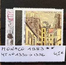 TIMBRES MONACO 1983 YT N° 1390 à 1392 NEUFS ** MNH