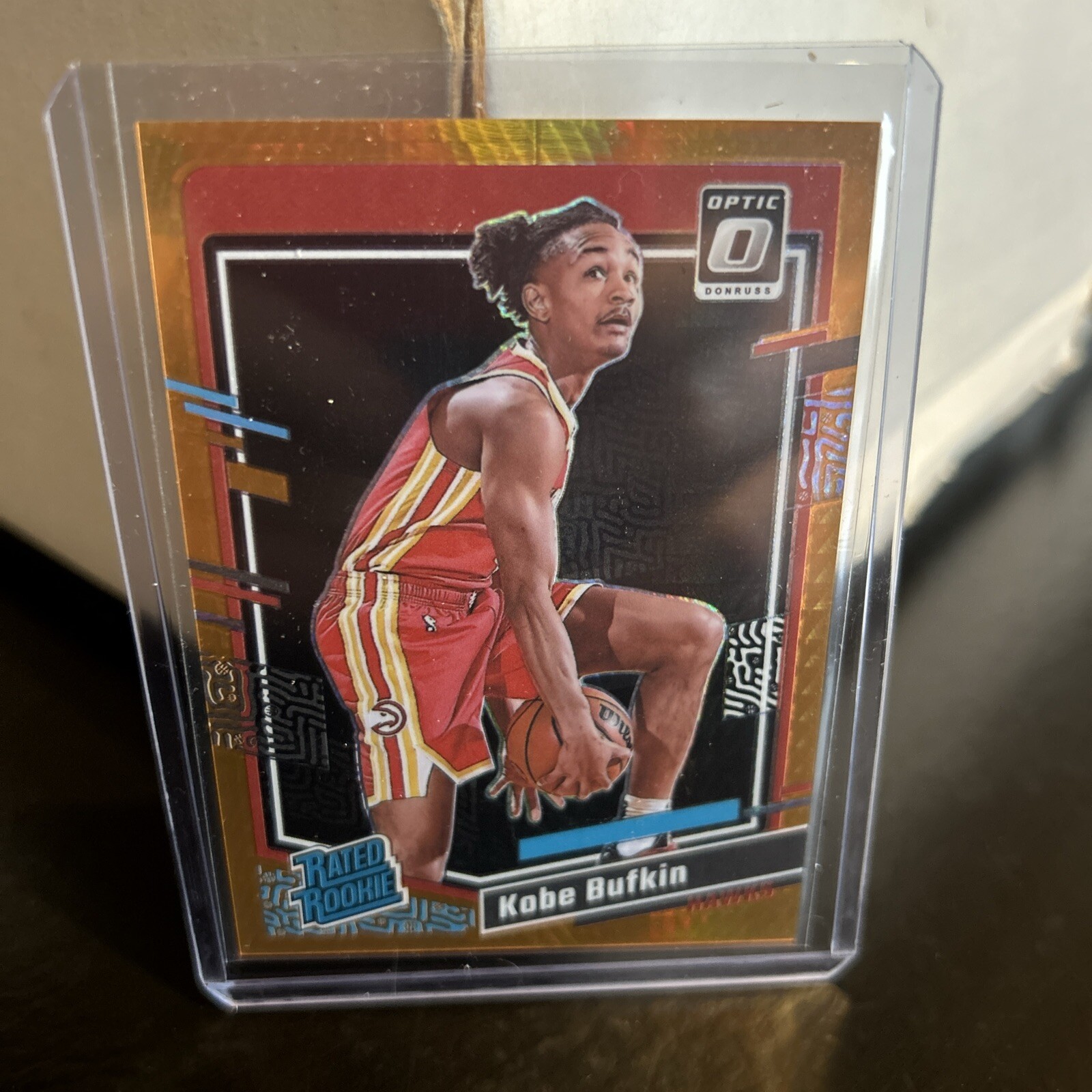 2023-24 Donruss Optic #220 Kobe Bufkin Hyper Orange Prizm /99 Rookie Hornets