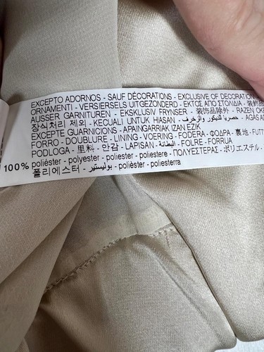 ZARA Satin Bomber Jacket Soft Gold/Cream Sz. L NWT - Picture 11 of 13