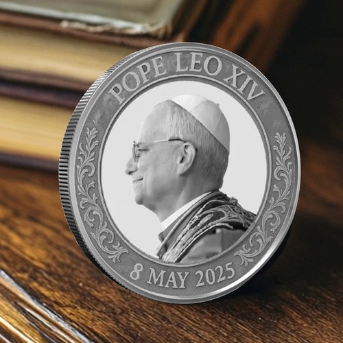2025 1 Troy oz Pope Leo XIV Commemorative .999 Fine Silver Round - Picture 11 of 12