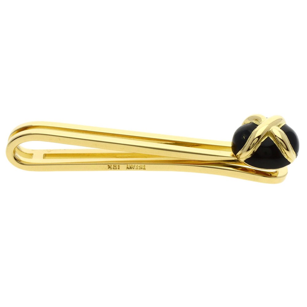Tiffany & Co. Jean Schlumberger Tie Pin K18 Yellow Gold Men Engraved Accessories