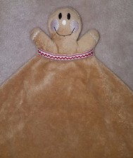 Gingerbread Man Lovey Plush SOFT Fleece Baby Toy Brown Christmas Holiday Cookie