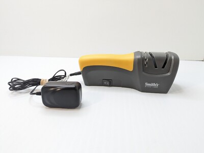 Smith's Edge Pro Electric Knife Sharpener Model #50005 Yellow Gray TESTED 
