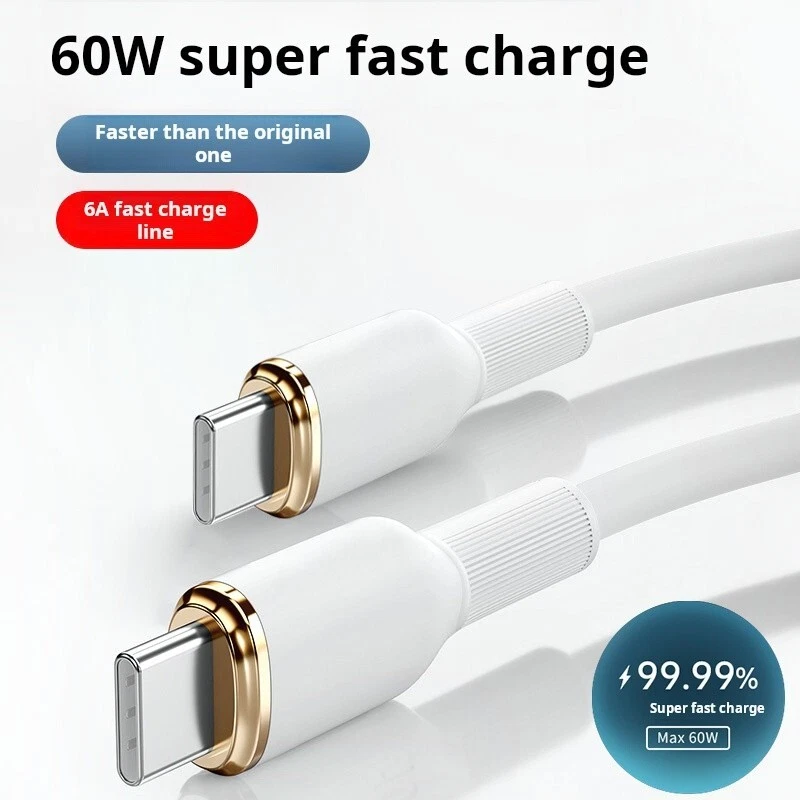 3Pack 5Ft USB C to Type-C Cable Fast Charger Charging Data Sync Cord 60W - Image 3 of 4