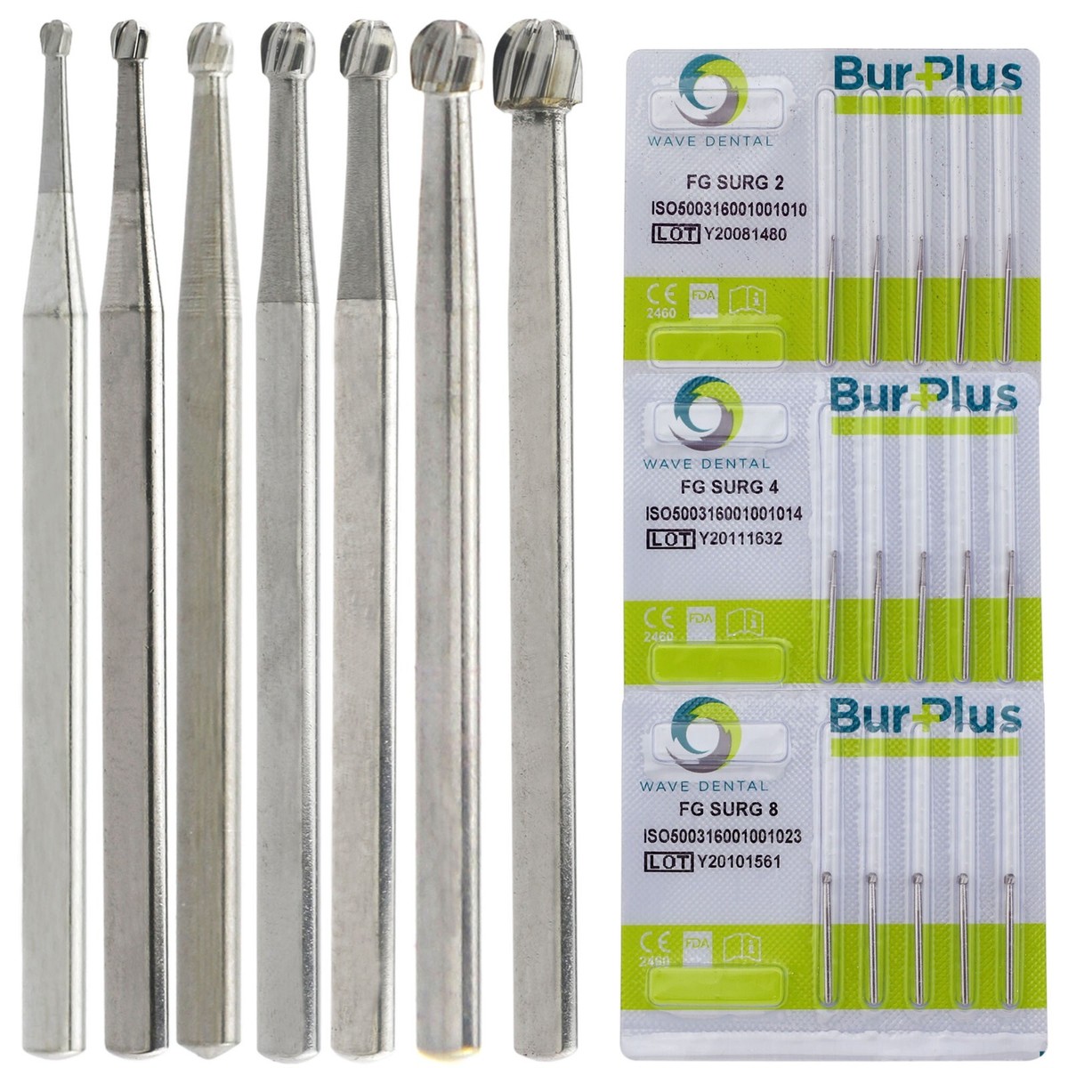 Wave Dental Surgical Burs Round Long 4 6 8 557 702 Carbide Burr High Speed 25mm