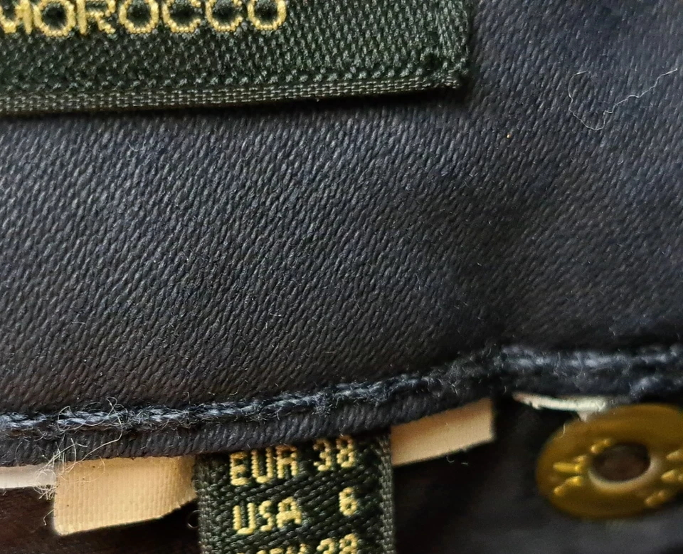 Pantalones Massimo Dutti Mujer 6 Gris Encerado Ajustado Chino Elástico Pantalón Carrera Tobillo Foto 3 de 4