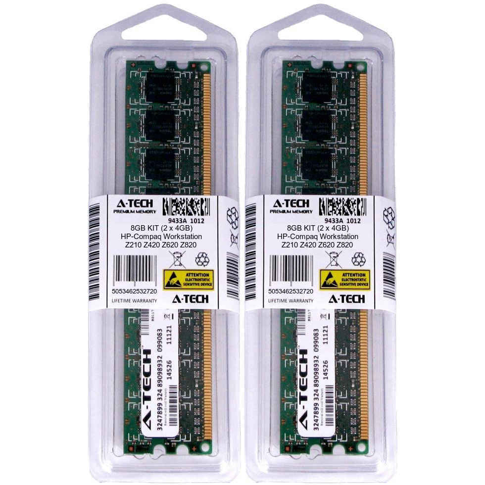 Kit RAM 16GB (2x8GB) DDR3 1600MHz ECC Pour HP Z210, Z220, Z230, Z420, Z620 – Mémoire 2Rx8 PC3-12800E – Garantie à Vie – Neuf