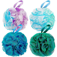 4PCS Ba o ducha Exfoliante Esponja de bano para mujeres y hombres