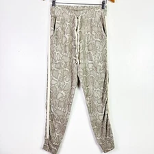 Sundry Women's Abstract Snakeskin Print Stripe Joggers Size 2(M) Animal Print