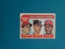 ⚾️ 1969 Topps #11 AL Strikeout Leaders McDowell/McLain/Tiant VG 