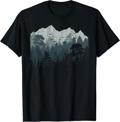 Mountain Nature Hiking Wildlife Trees Outdoor Forest Camping Gift Unisex T-Shirt