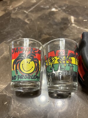 Jamaica No Problem Shot Glass Set Of 2, 2.25'' Tall