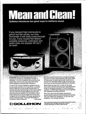 VINTAGE 1980 GOLLEHON SOUND SPEAKERS MUSIC PRINT AD