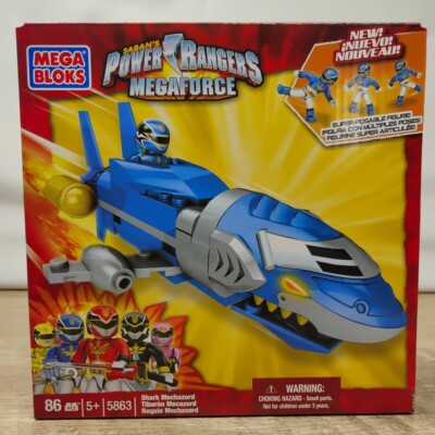 Mega Bloks Power Rangers Megaforce Shark Mechazord Set 5863 Sealed NEW RARE HTF