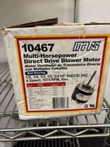 Mars - Four Speed Direct Drive Blower Motor - 1/5-3/4 HP - 208/230 Volt 10467