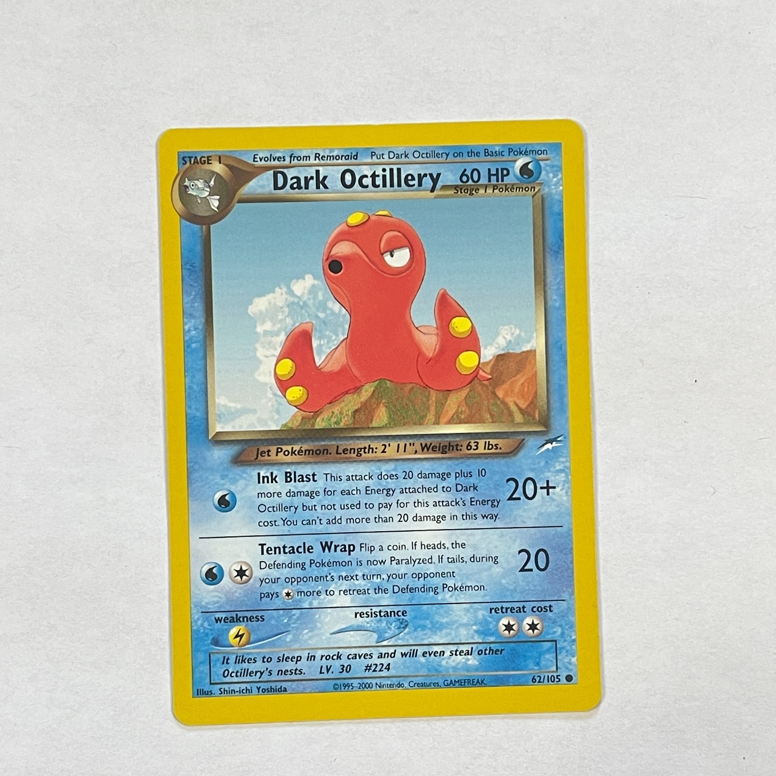 Pokemon Dark Octillery 62/105 Neo Destiny 2002 Uncommon Card
