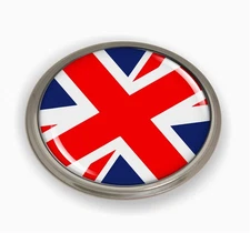 BestLicensePlateFrames Flag of United Kingdom | 3D Domed CAR Emblem Badge Stick