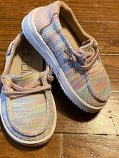 Hey Dude Toddler Girls Sz K5 Wendy Sox Multicolor Pastels Slip On Shoes toddler