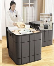 Extra Large Storage Bins Canvas Thick And Sturdy. Zipper Plastic Window To See