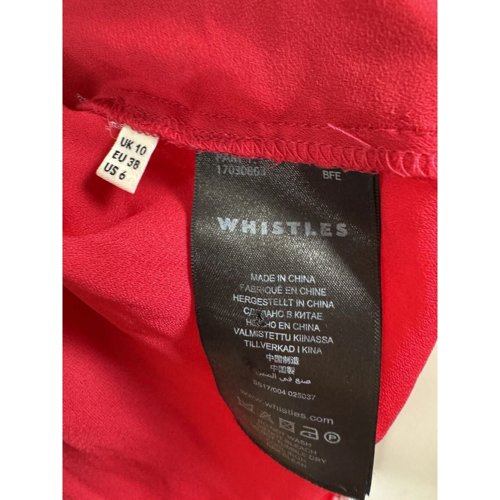 Whistles abito tubino pizzo uncinetto civetta data bohemien sexy San Valentino rosso 6