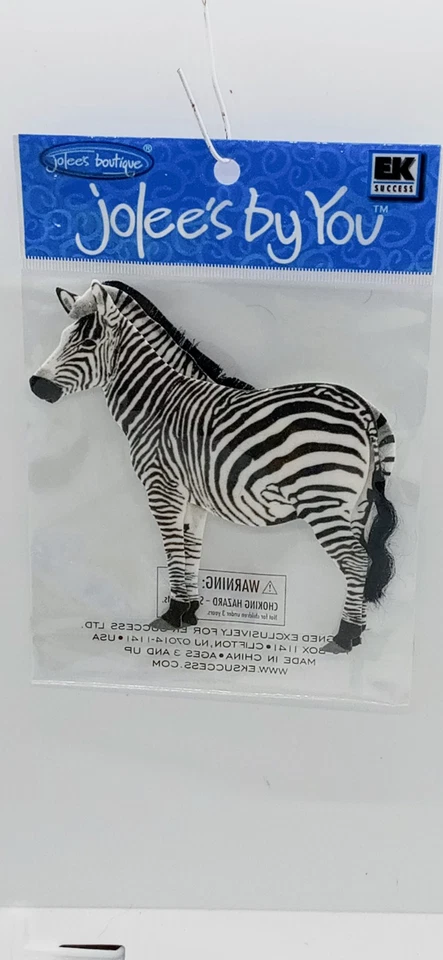 3 pegatinas 3D NOS de "Jolees by You" de elefantes, una cebra, un McCaw azul/dorado Foto 4 de 4