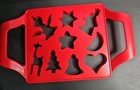 One Step Cookie Cutter Red Christmas Cookies Sugar Cookies Star Bell Tree 9-n-1