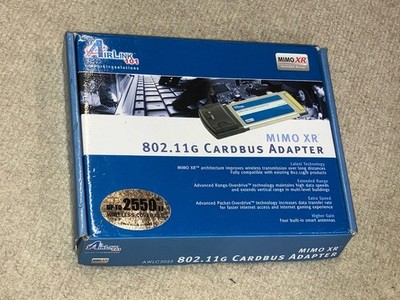 AirLink 101 Mini XR Laptop Wireless Adapter . 802.11G W/ Box, Driver CD+ Manual!