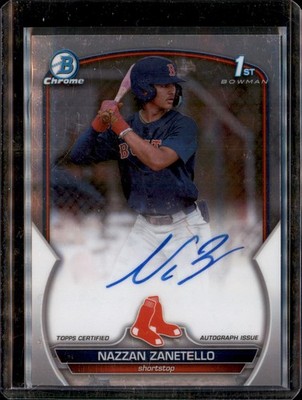 2023 Bowman Draft #CDA-NZ Nazzan Zanetello Chrome Prospect Autographs