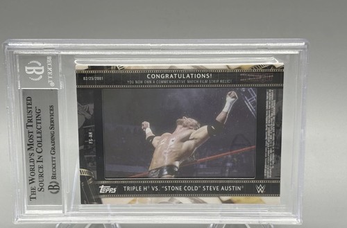 1 of 1 Red 2021 Topps WWE Triple H HHH Stone Cold Steve Austin Film Strip 8.5 - Picture 1 of 8