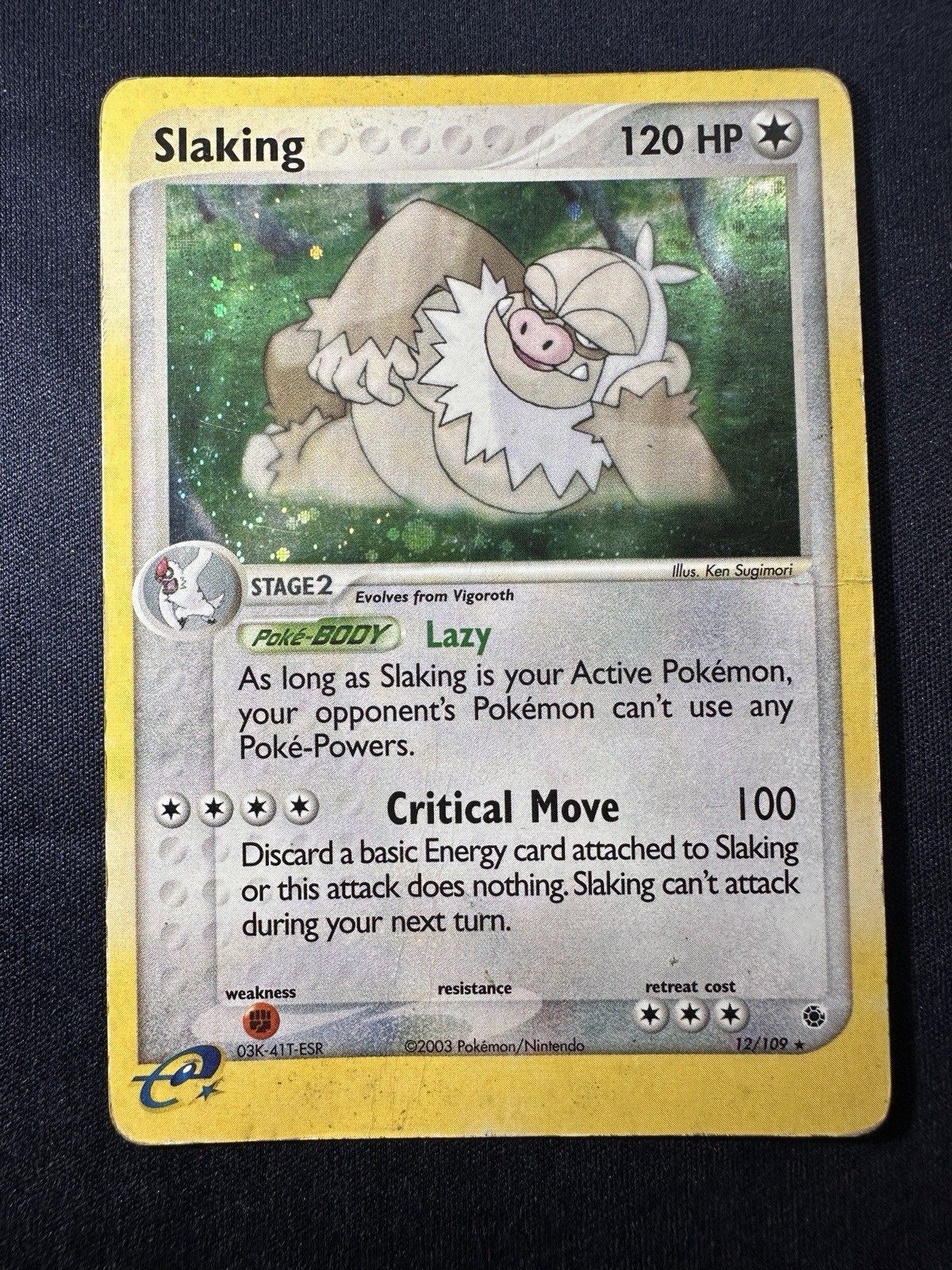 Pokémon TCG Slaking Holo Rare 12/109 Ruby and Sapphire Edition HP FREE SHIPPING