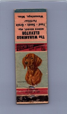 MN Wanamingo Wanamingo Elevator Feed Grain Dachshund Vintage 1950s