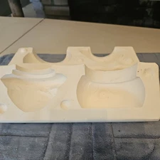 VINTAGE KELLY 471 SNOWLADY WITH HOLLY LEAF HAT CANDY DISH CERAMIC SLIP CAST MOLD