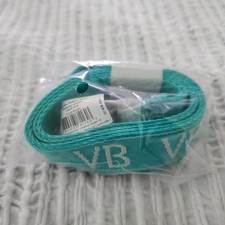 Vera Bradley Webbing Lanyard Floral Bursts Teal White Logo 28561-X59 NWT
