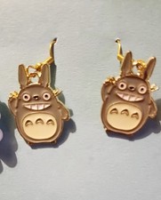 Handmade Smiling Totoro Charcter Earrings