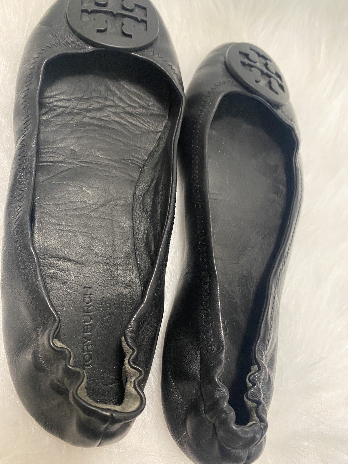 New! Womens Tory Burch Reva Travel Perfect Black / Black Ballet Flats. Size 9M thumbnail 4