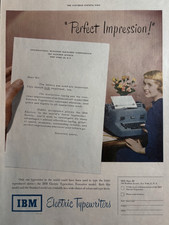 1950 IBM Electric Typewriters Madison Wi Perfect Impression Vintage Print Ad