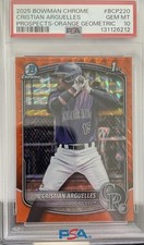 2025 Bowman Chrome Baseball Cristian Arguelles 1st Bowman /25 Orange 🔥🔥