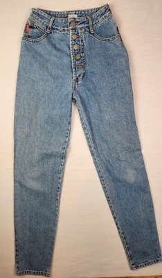 #ad Vintage Bongo Jeans Exposed Button Fly Acid Wash Stone Wash sz5 23 Inch Waist $30.00