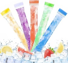 100PCS Disposable Popsicles Molds Bags - Freezer Ice Pop Bags Sealable For
