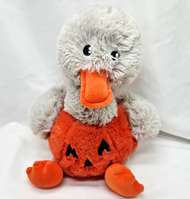  Halloween Jack-O-Lanter Duck Plush Stuffed Animal Sitting 10''