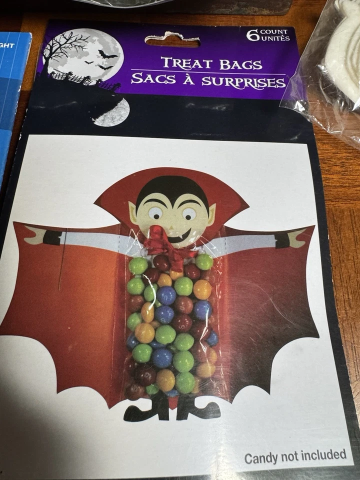 Lote de bolsas de caramelos vintage de Halloween, tela enorme y arañas funky + más adorable Foto 4 de 4