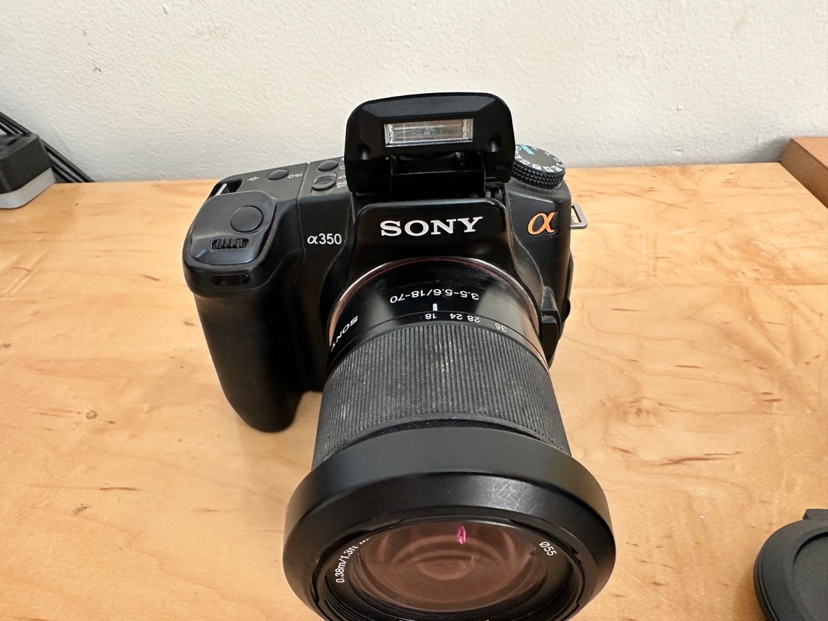 Sony Alpha a350 14.2MP Digital SLR Camera - Black (Kit w/ DT 18