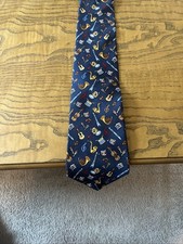 Save The Children Men's Necktie Tie Silk Musical InstrumenChristina Made USA 57"