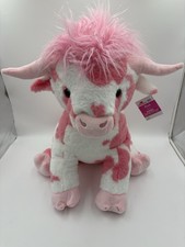 Jumbo Longhorn Cow Plush Pink White 24", Valentine's Day Way To Celebrate Viral