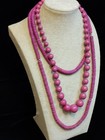 Gorgeous 2 Piece Purple Necklaces Wood And Acrylic Beads — photo 9