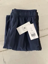 Zelos Men's Elastic Waistband Solid Fleece Pants AC2 True Black Small NWT