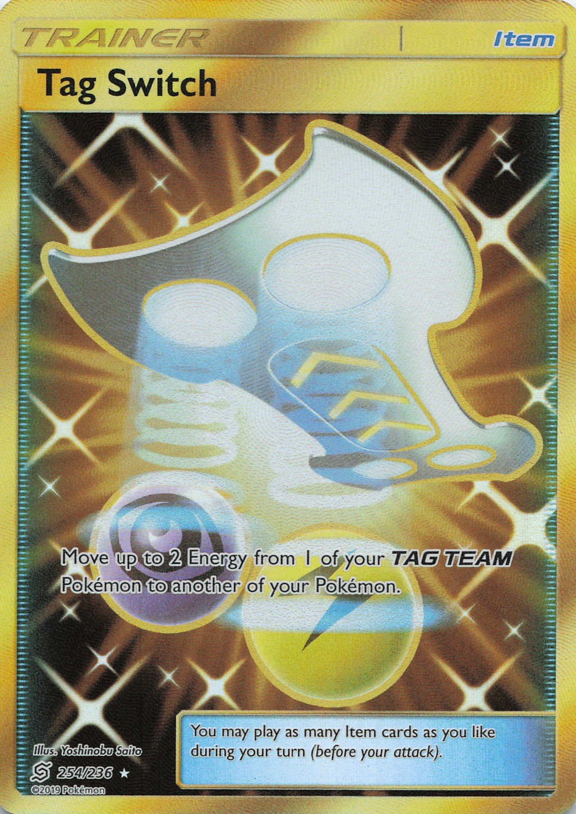 Pokémon TCG Tag Switch (Secret) #254/236 Holo SM - Unified Minds NM