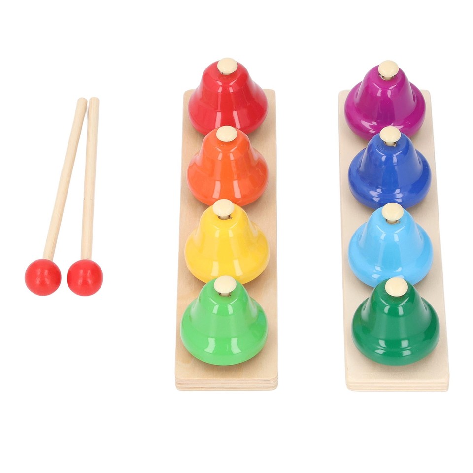 Desk Bells For Kids Bell Percussion Instrument 8 Notes Colorful Music ...