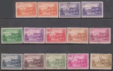 (F356-76) 1947 Norfolk Island part set of 14stamps Ball Bay 1/2d to 2/- (BZ) 