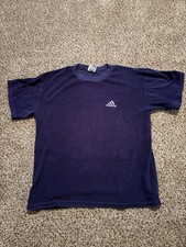 Adidas Vintage Mens medium shirt in navy, terry fabric